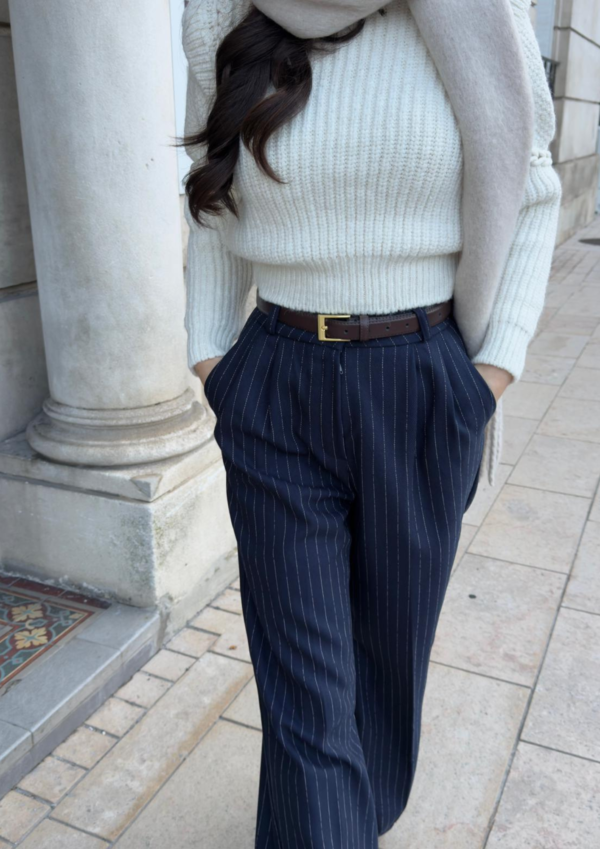 Pantalon bleu tailleur