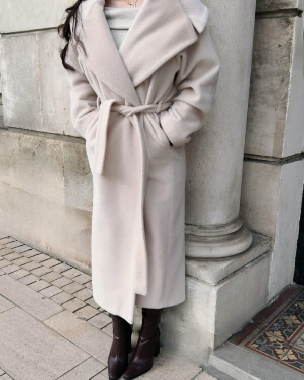 Manteau long poils doux