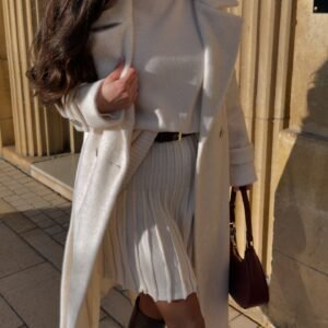 Manteau long écru