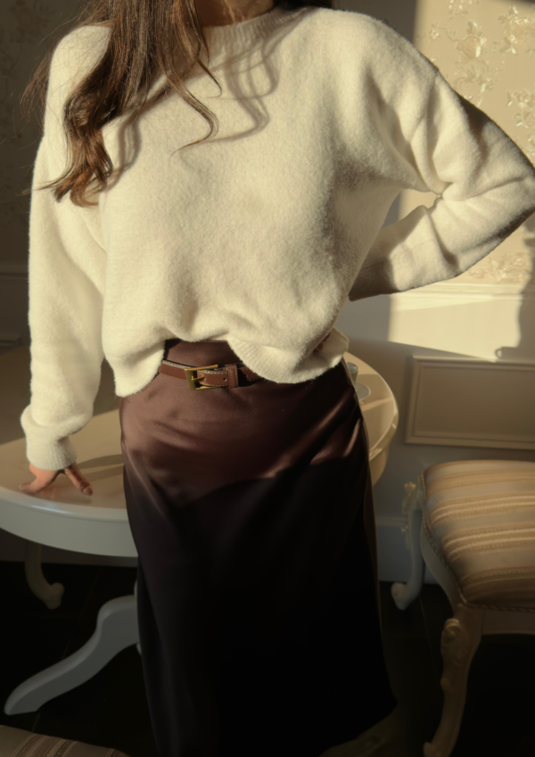 Pull doux blanc – Image 2