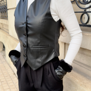 Gilet de tailleur noir