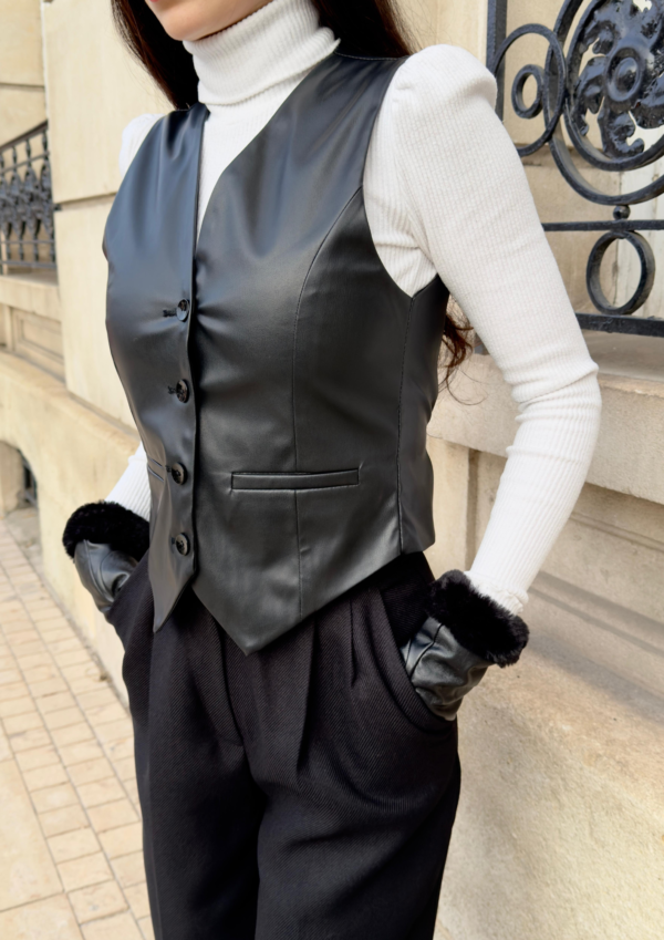 Gilet de tailleur noir