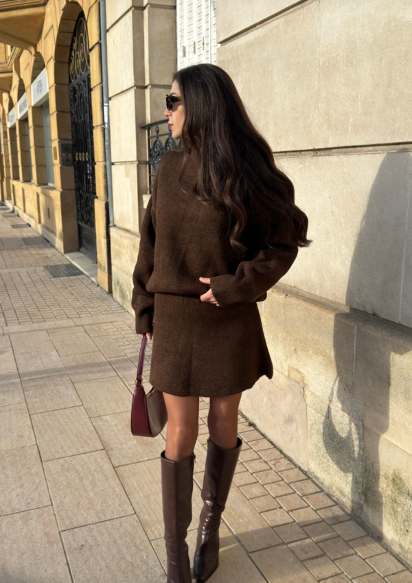 Ensemble mini-jupe et pull Over-size