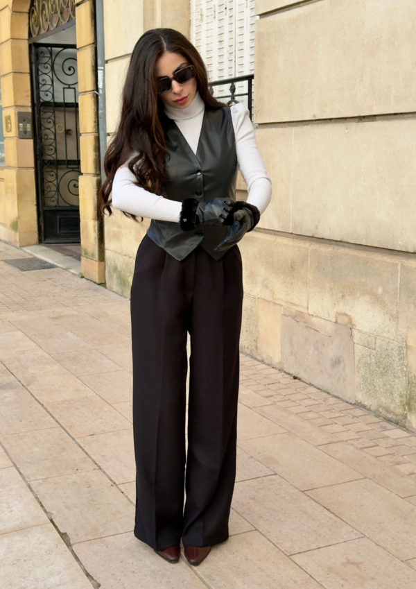 Pantalon de tailleur noir – Image 2