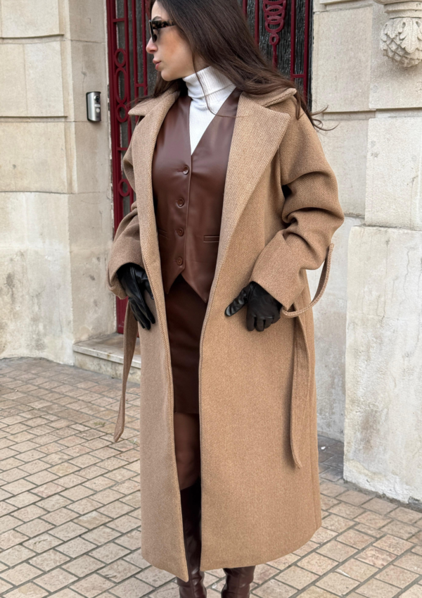 Manteau long Camel