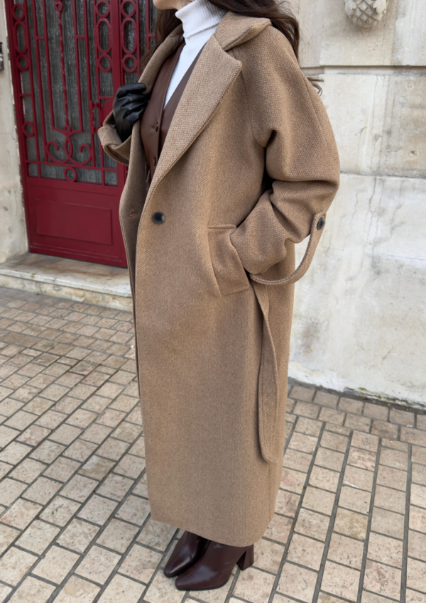 Manteau long Camel – Image 3