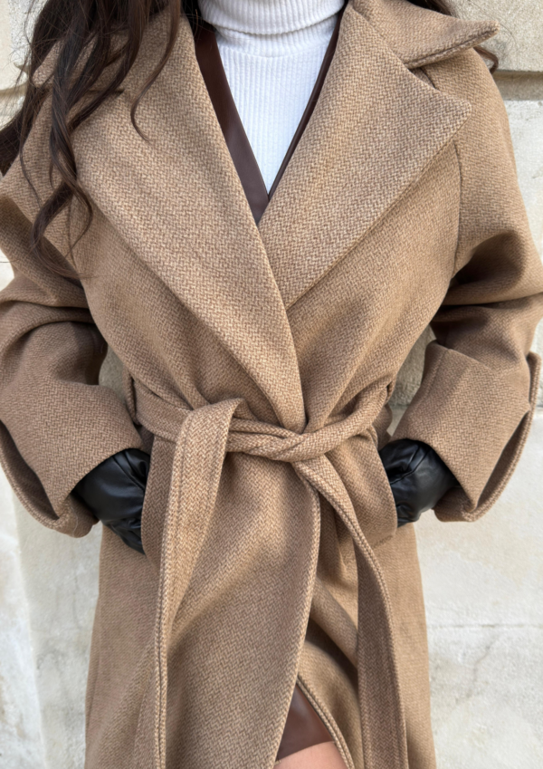 Manteau long Camel – Image 2