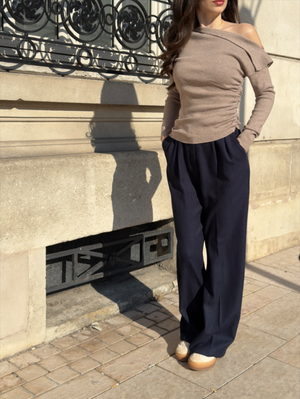 Pantalon de tailleur bleu marine – Image 2