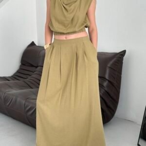 Ensemble jupe longue et top sans manche