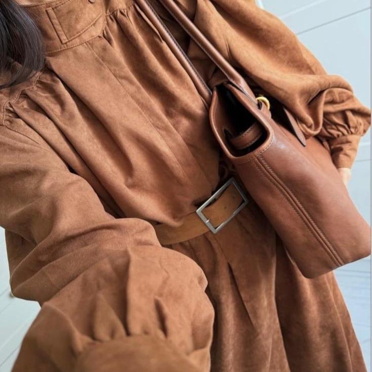 Ensemble en daim | Brun - Noir (34-40) – Image 3