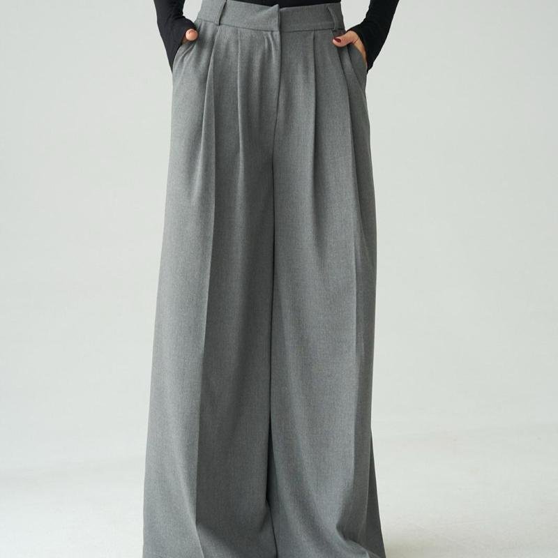 Pantalon à coupe large | Brun - Gris - Noir – Image 3