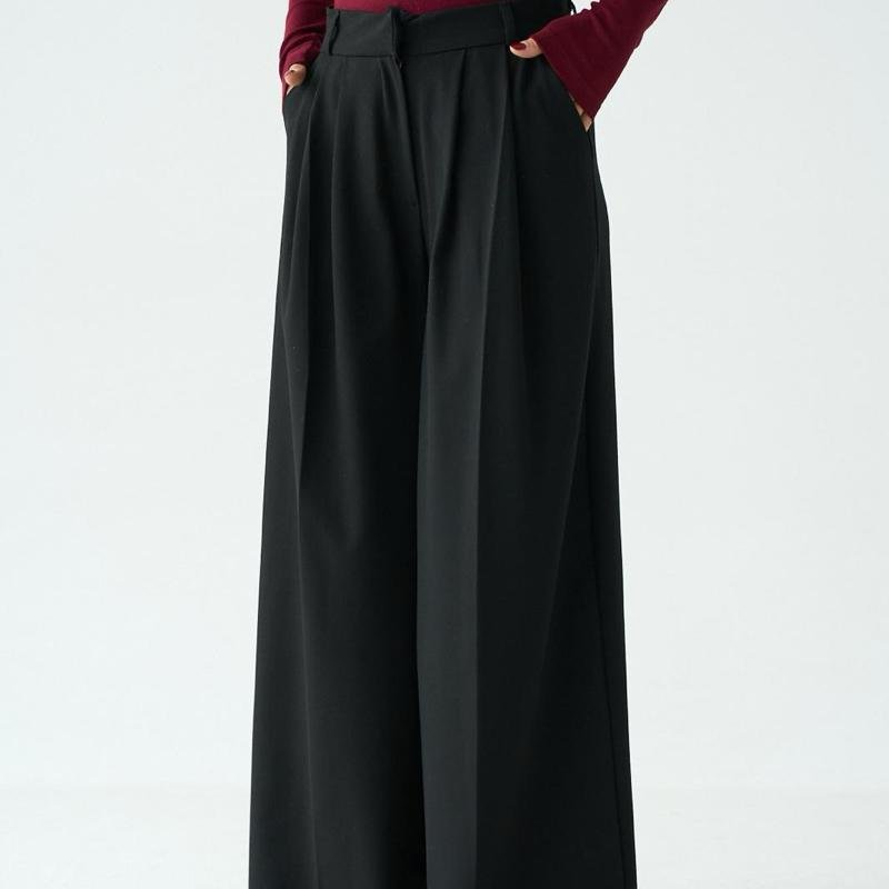 Pantalon à coupe large | Brun - Gris - Noir – Image 6