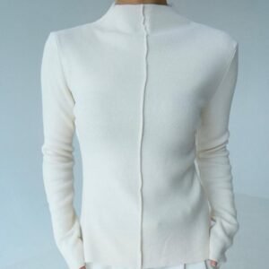 Pull à col montant | Crème - Bordeaux - Noir