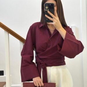 Chemise à nouer | Bordeaux - Marron