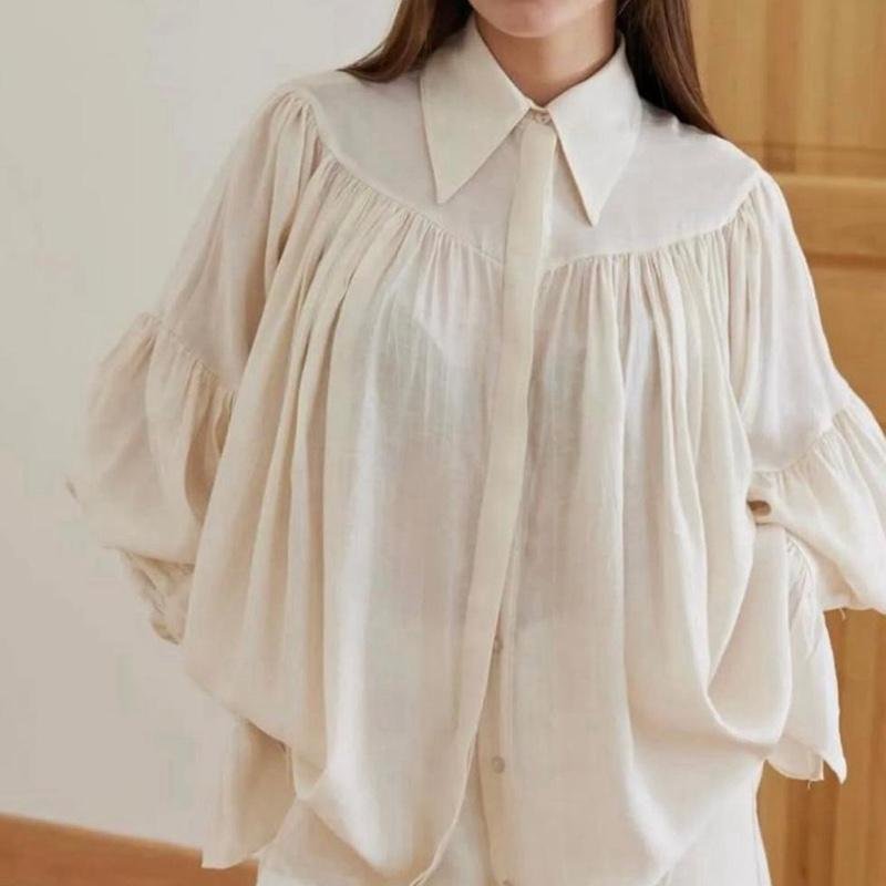 Chemise bouffante | Blanc - Rose - Bleu (34-40) – Image 2