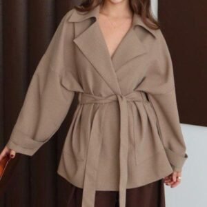 Blazer oversize à noeud | Beige (36-42)