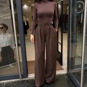 Pantalon palazzo | Marron