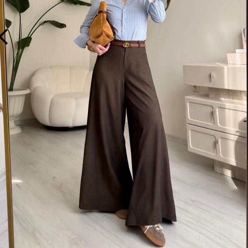 Pantalon jupe-culotte | Marron (38-46) – Image 2