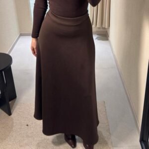 Jupe épaisse évasée | Marron - Noir (36-48)