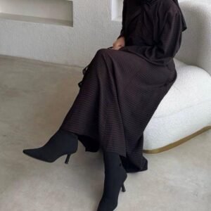 Jupe évasée fluide | Noir/marron - Noir/kaki (36-40)