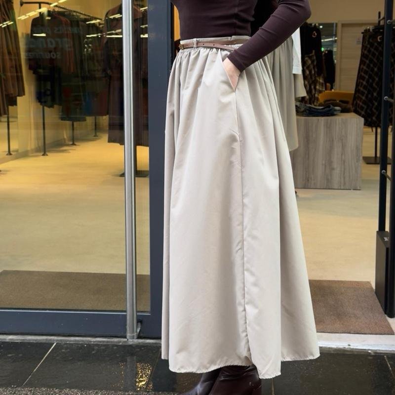 Jupe à ceinture évasée | Marron - Beige (36-40) – Image 3