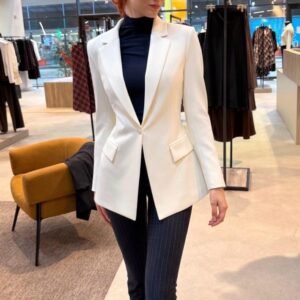 Blazer ceinturé | Blanc (34-40)
