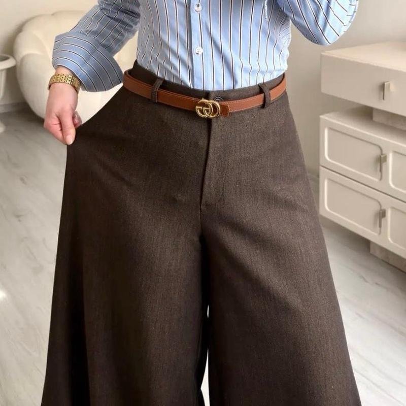 Pantalon jupe-culotte | Marron (38-46) – Image 3