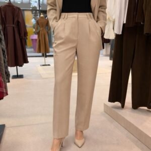 Pantalon droit | Beige (34-40)