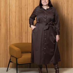 Robe chemise | Marron (44-52)
