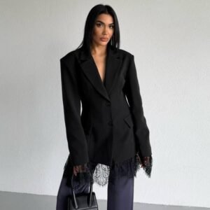 Blazer à dentelle | Noir (36-40)