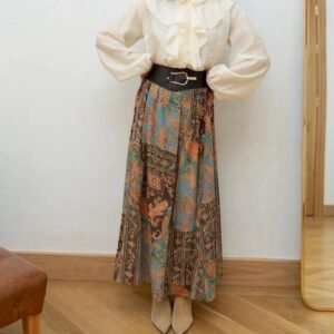 Jupe Imprimé Bohème avec ceinture (T36-40)