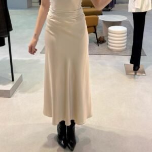 Jupe satinée | Crème (36-42)