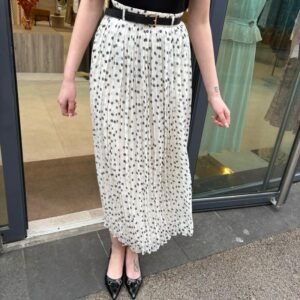 Jupe à pois plissé (T38-46)