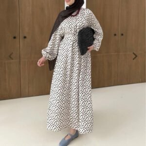 Robe satinée à pois (T38-48)