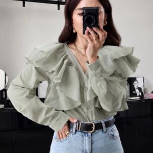Chemise avec volants (T36-40)