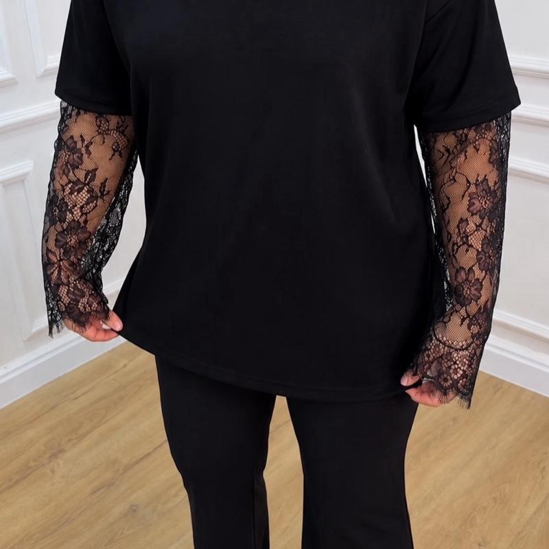 Tee-shirts avec manches dentelle (T42-50) – Image 2