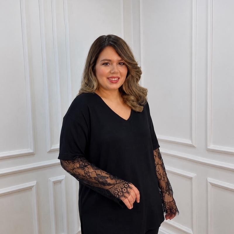 Tee-shirts avec manches dentelle (T42-50) – Image 3