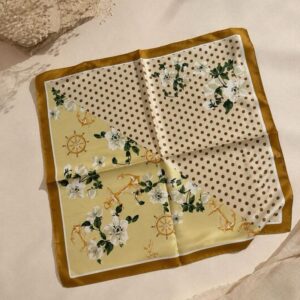 Foulard à motif floral & à pois