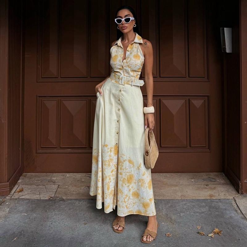 Robe longue à imprimé floral (T36-40)