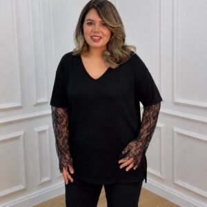 Tee-shirts avec manches dentelle (T42-50)