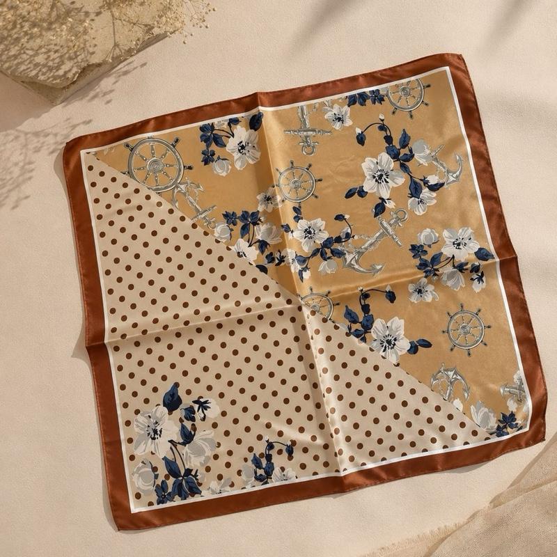 Foulard à motif floral & à pois – Image 2