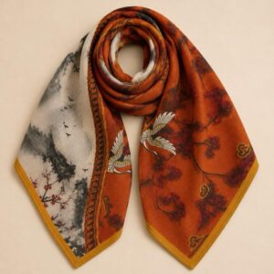 Foulard en coton | Motif Phenix