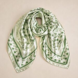 Foulard | Motifs de cœurs & fleurs