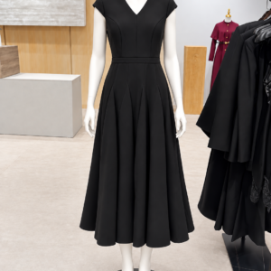 Robe noire évasée