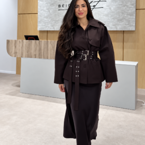 Trench court double ceinture marron