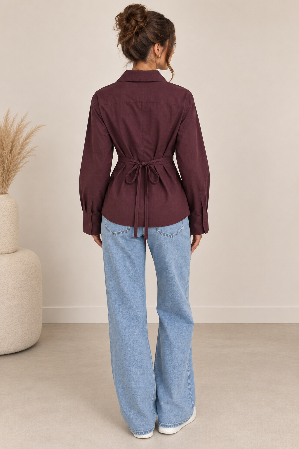 Chemise cintrée à lacet