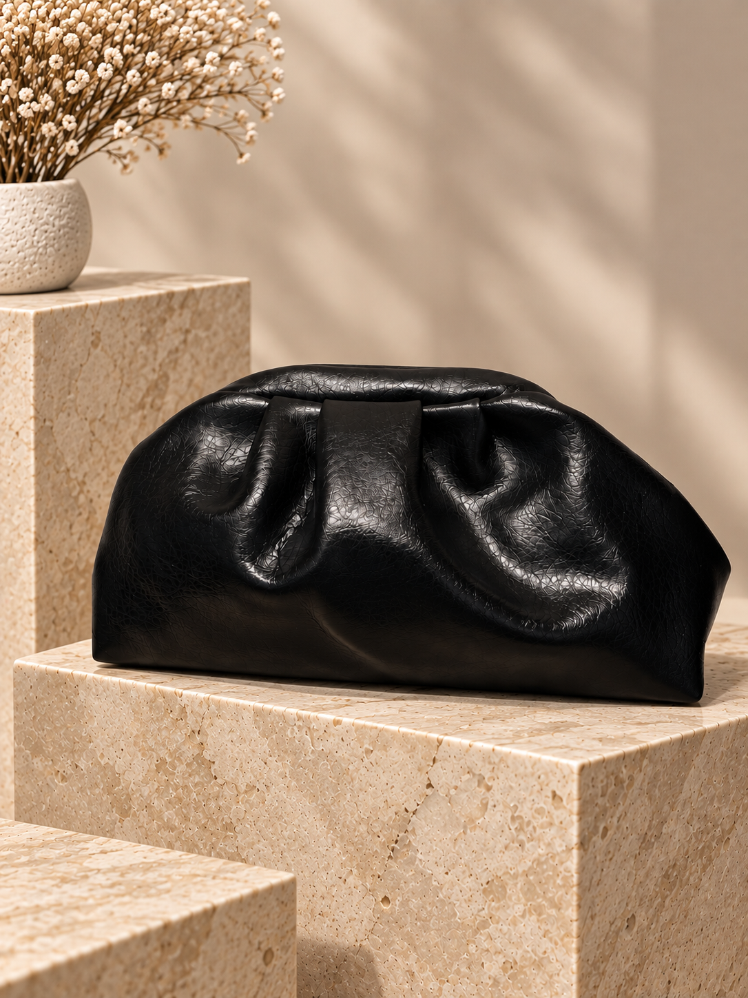 Pochette souple effet cuir