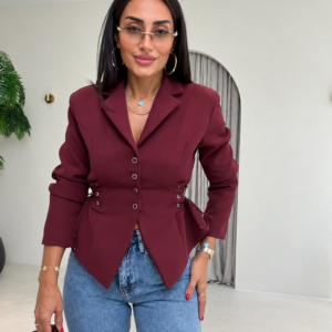 Blazer cintré à lacets