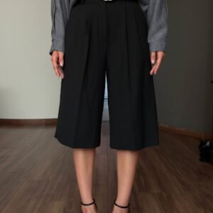 Bermuda tailleur à pinces