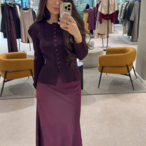 Gilet cintré en maille à boutons